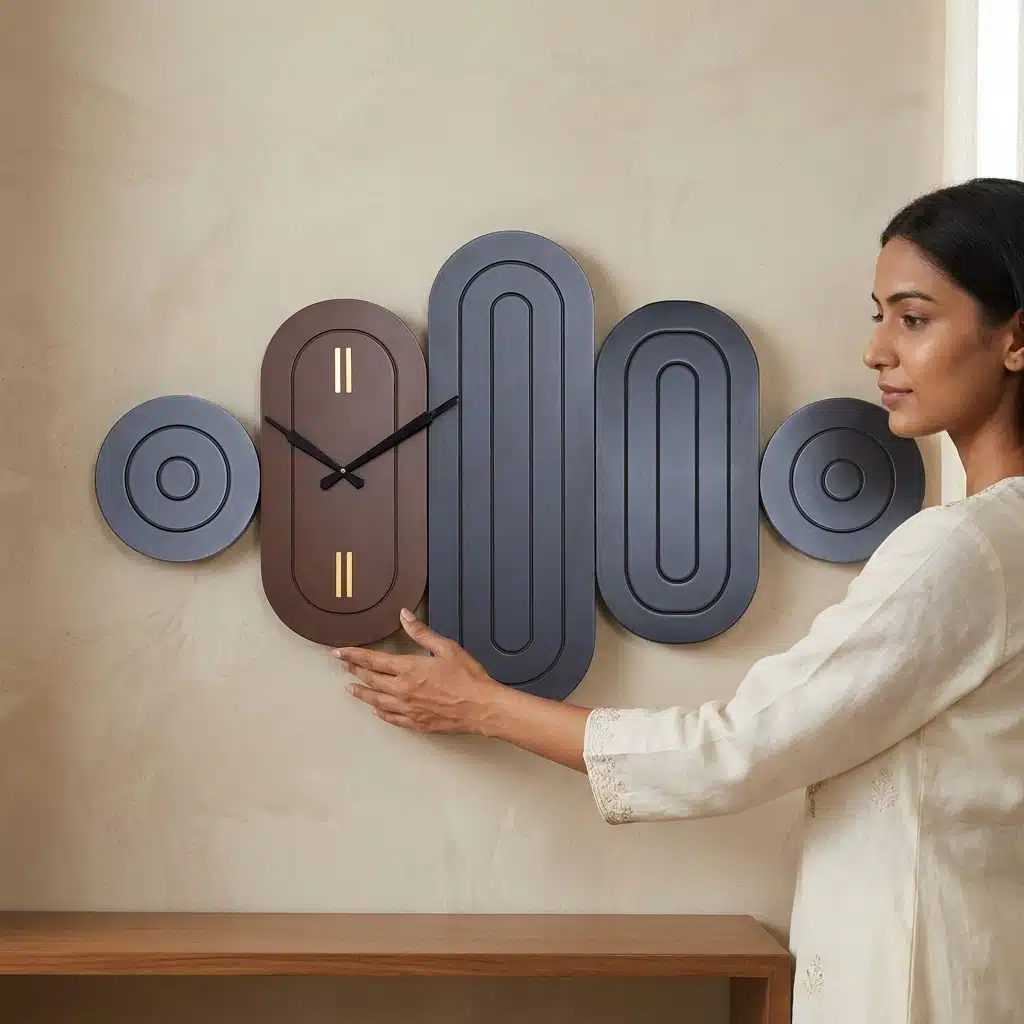 VEDAS Metro Fusion Clock | Decorative Wall Clock - Image 2