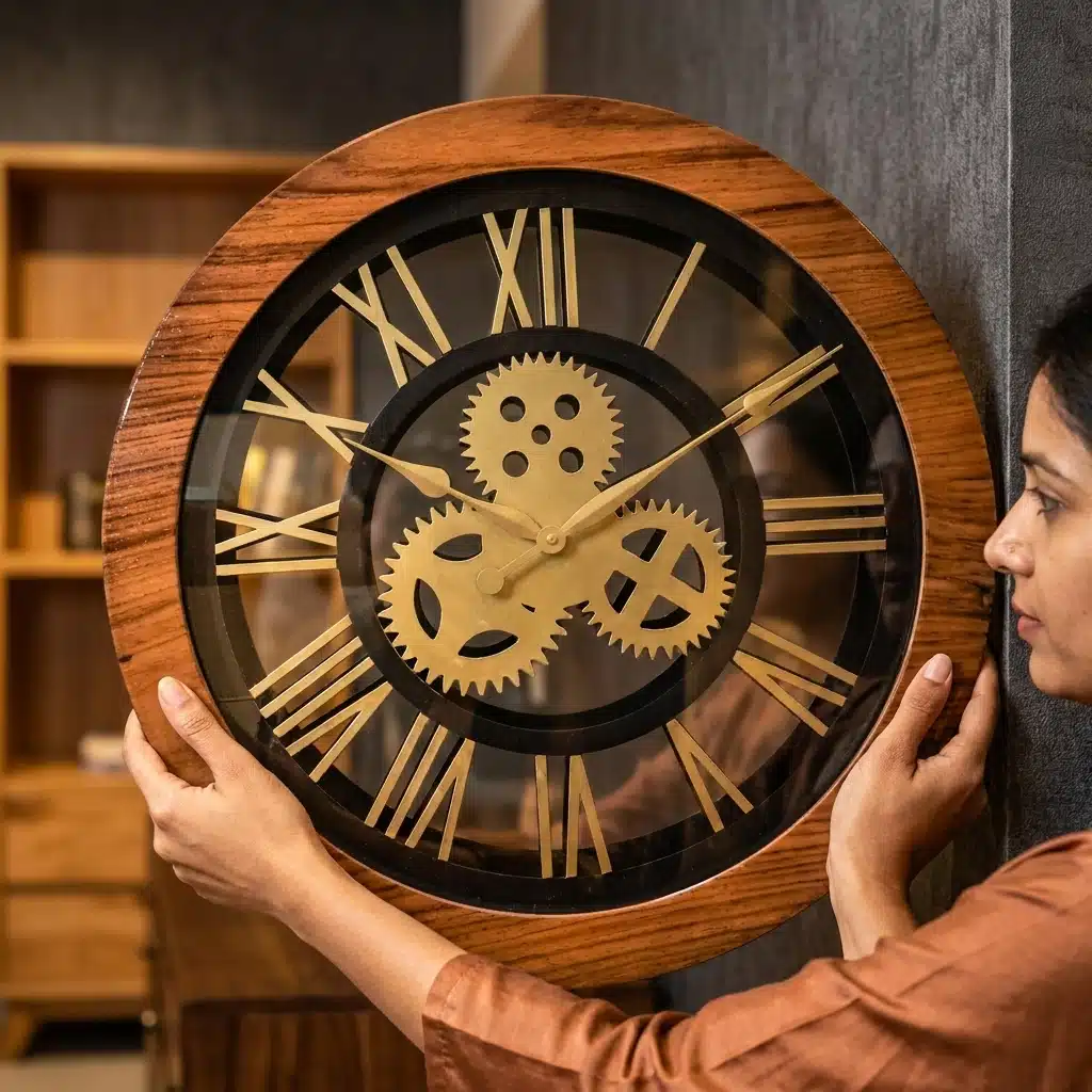 VEDAS Heritage Skeleton Clock | Decorative Wall Clock - Image 3