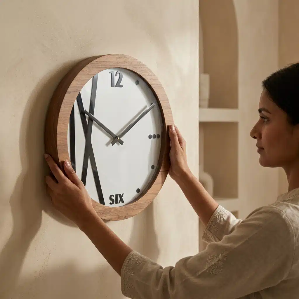 VEDAS Walnut Prestige Clock | Decorative Wall Clock - Image 2