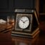 VEDAS Royal Canopy Decorative Table Clock | Vintage Black & Gold Designer Mantel Clock