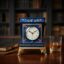 VEDAS Regal Noir Decorative Table Clock | Vintage Blue & Gold Mantel Clock