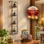 VEDAS Raaga Bells & Owl Showpiece Set Premium Home Décor Combo with 2 Tealight Holders FREE