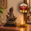 VEDAS Bal Gopal Krishna Idol & Lotus Tealight Holder Premium Devotional Décor Combo with 2 Tealight Holders FREE