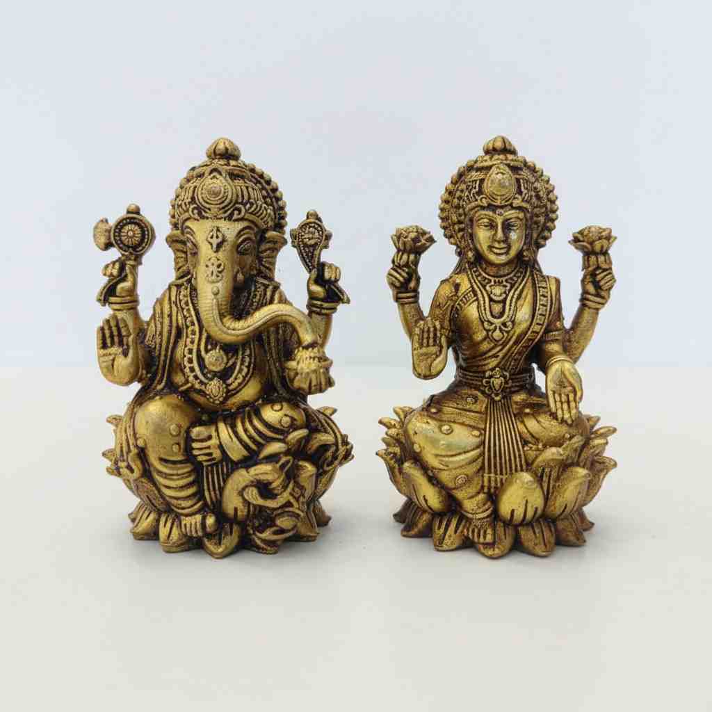 VEDAS Lakshmi Ganesh & Ganesha Premium Diwali Gift Combo with 2 Tealight Holders FREE - Image 3